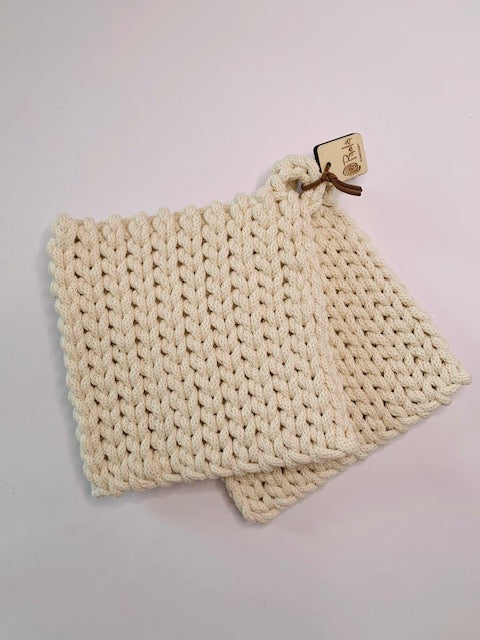 Coppia di presine panna